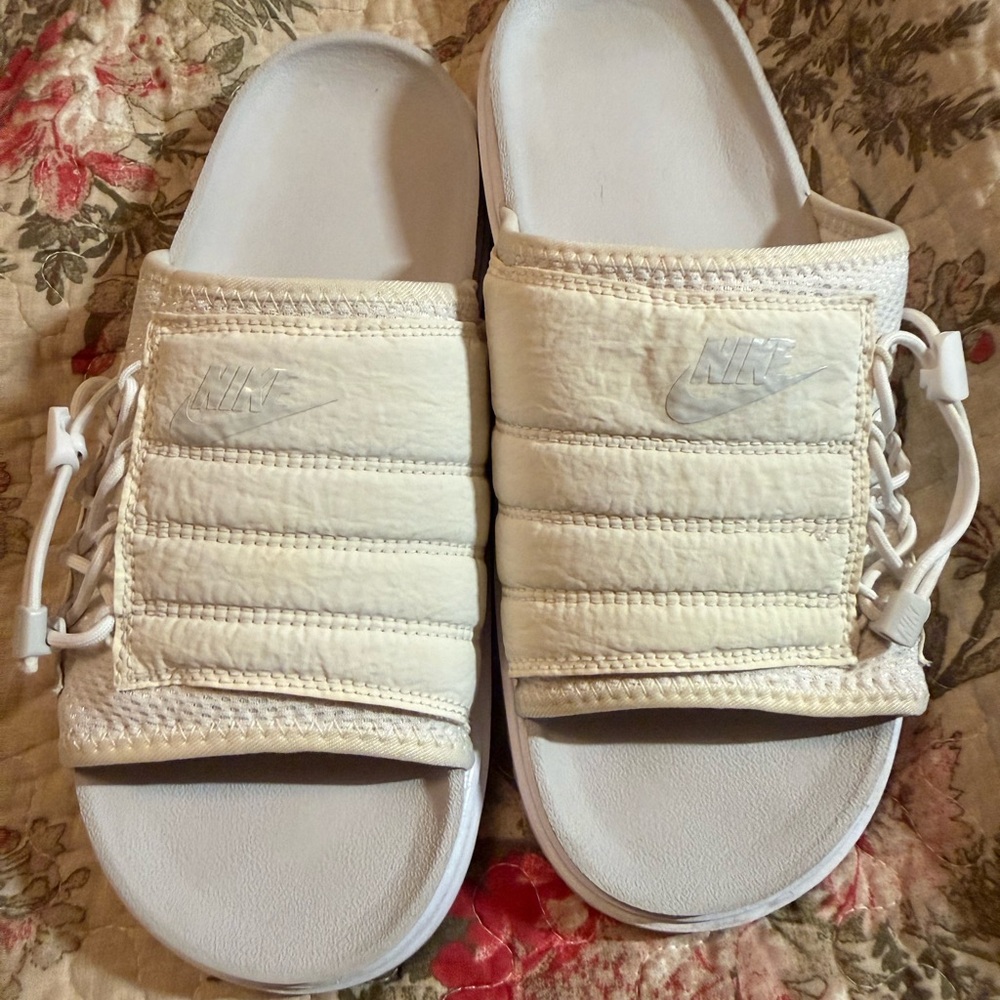 Nike Off-White Quilted Slide Sandals